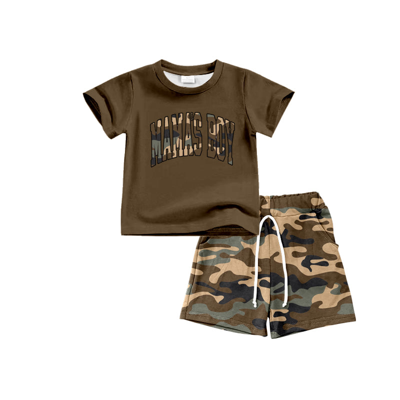 2.18 custom each style moq 5eta 4-6week Sibling Sister MAMA BOY baby girls short sleeve shorts sets and set 4 match design