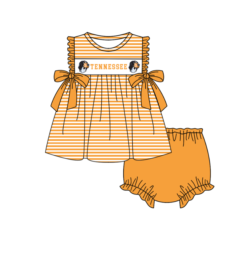 Custom moq 5 mix size milk silk summer teams baby girl boys clothes orange short sleeve shorts sets 2 and brief sets and dress and rompers 2 series