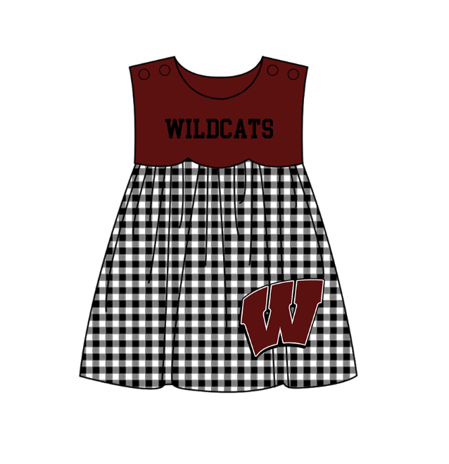 Custom moq 5 mix size milk silk summer teams baby girl boys clothes Dark Red Black and white checkered short sleeve shorts sets 3 and dress and rompers 2 series