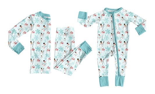 25.10.22 custom each style moq 5 eta 6-8week Sibling Sisters snowman baby girl clothes long sleeve pants sets and romper match family design