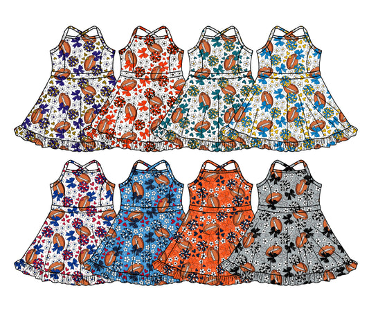 26.1.15 custom each style moq 5 eta 6-8week Sibling Sister team bow baby short sleeve dresses 8 match design