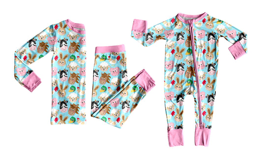 25.5.23 custom each style moq 5eta 4-6week Sibling Sisters animal baby girl long sleeve pants sets and rompers match family design