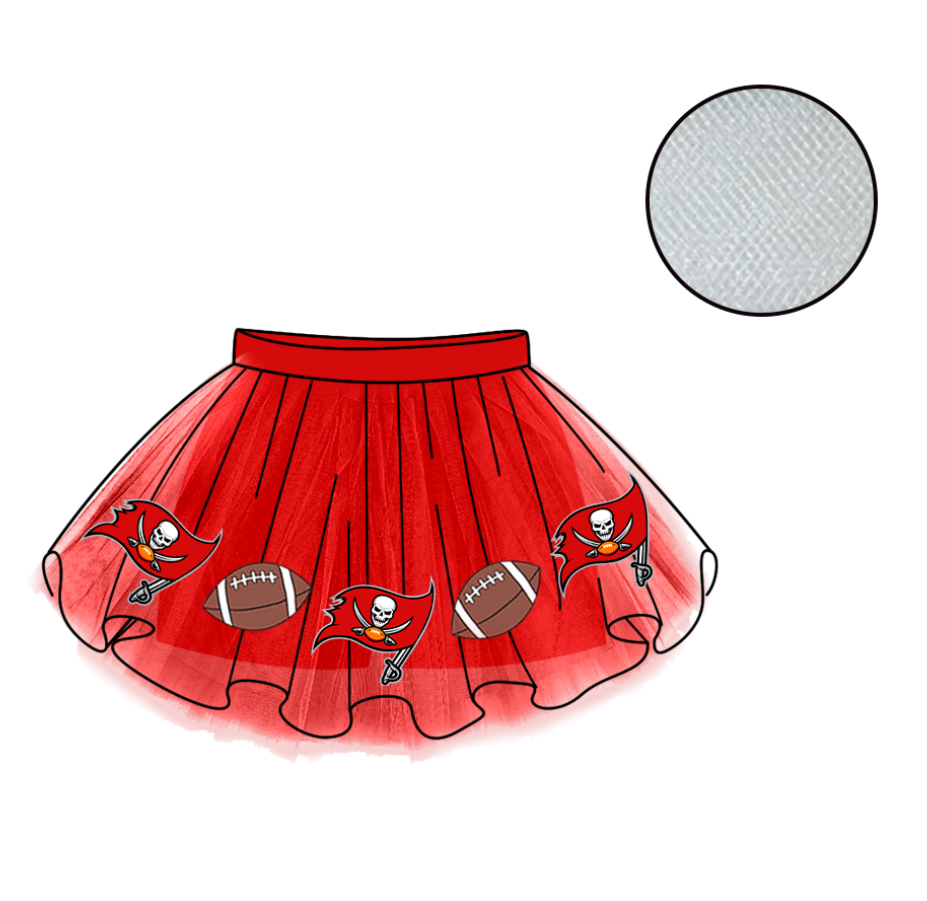 Custom moq 5 mix size milk silk summer teams Baby Girl's Red Mesh Skirt Summer Team Cute Clothes