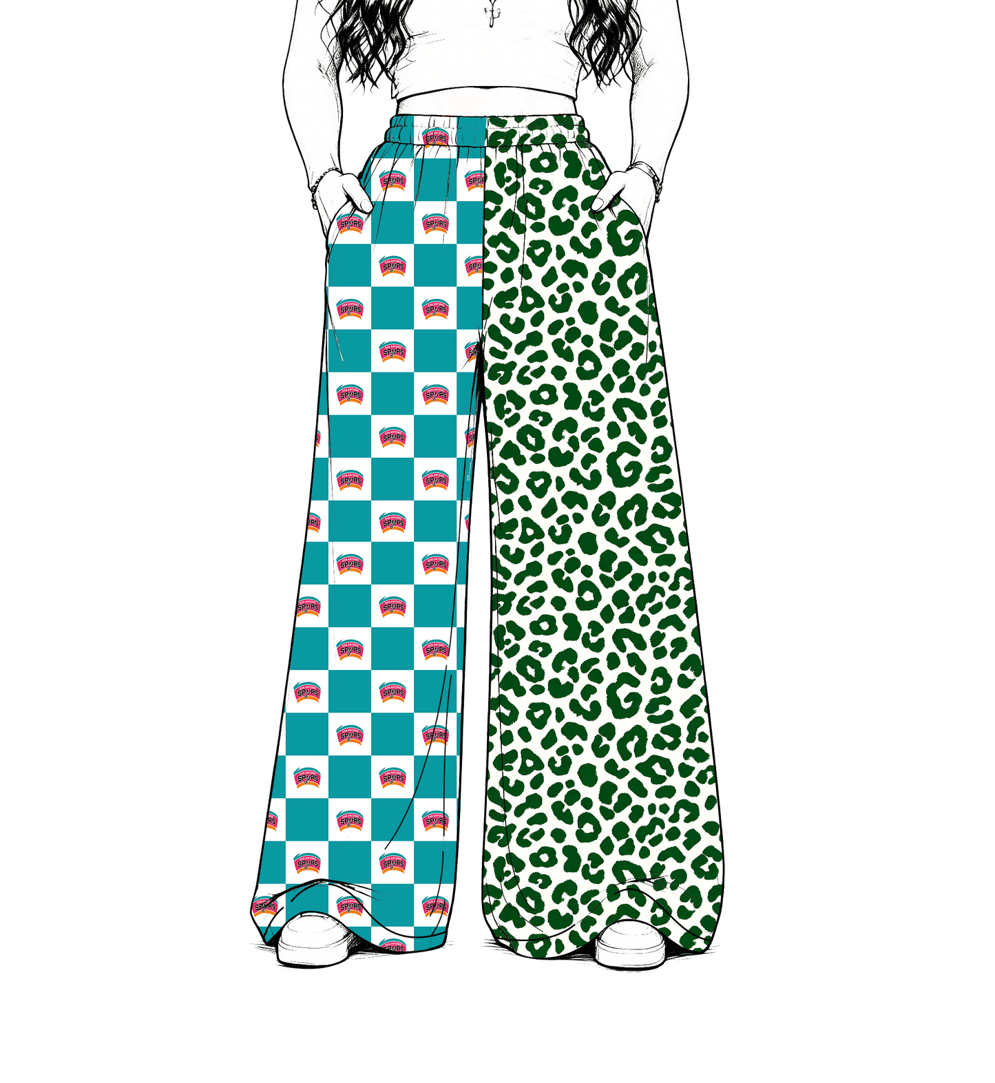 custom moq 5 mix size MSD072203 Baby Kids Leopard Checked Patchwork Long Pants Casual Team Bottom