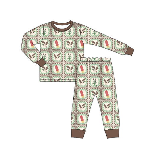 7.6 custom each style moq 5eta 4-6week Sibling Sister duck baby boys sets and rompers match family design