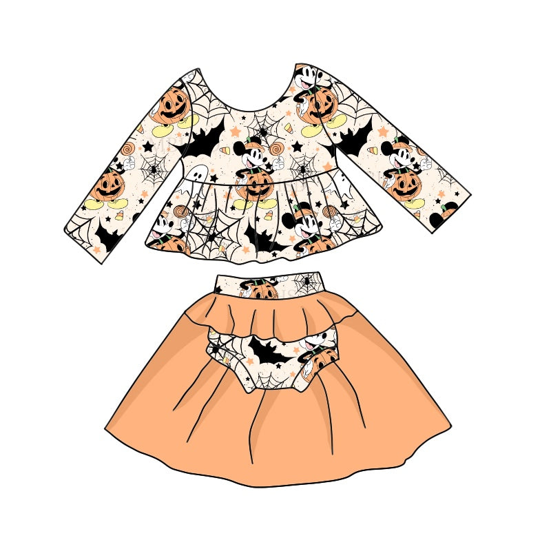 6.12 custom each style moq 5eta 4-6week baby girl clothes pumpkin orange long sleeves briefs suit