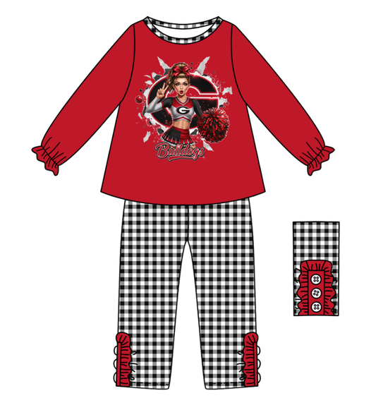 Custom moq 5 mix size milk silk summer teams baby girl clothes red long sleeve pants sets-25.9.13