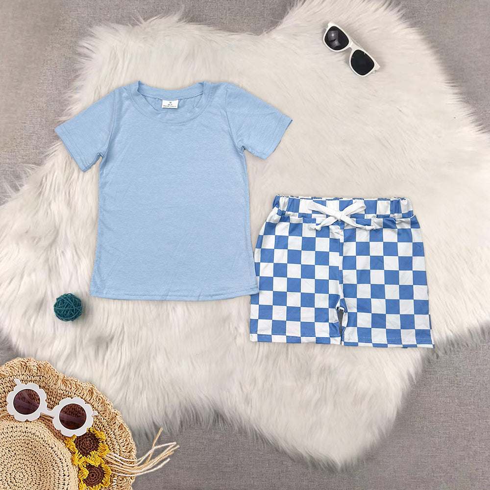 RTS NO MOQ baby boys Clothes short sleeve shorts Sets