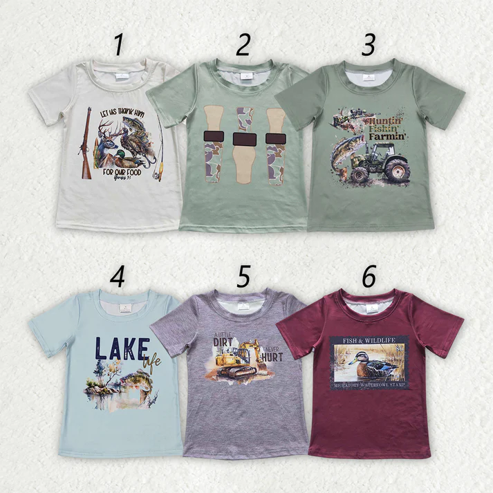 RTS NO MOQ baby girl clothes short-sleeved tops