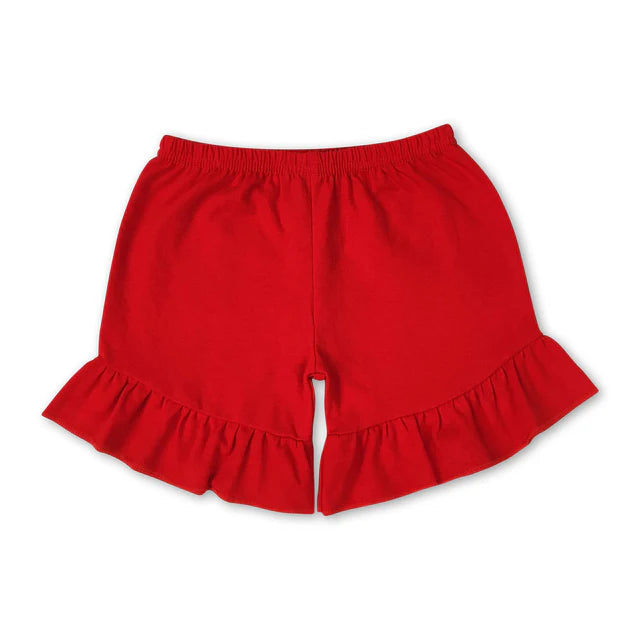 RTS NO MOQ Sibling Baby Girls One Ruffle Summer Shorts