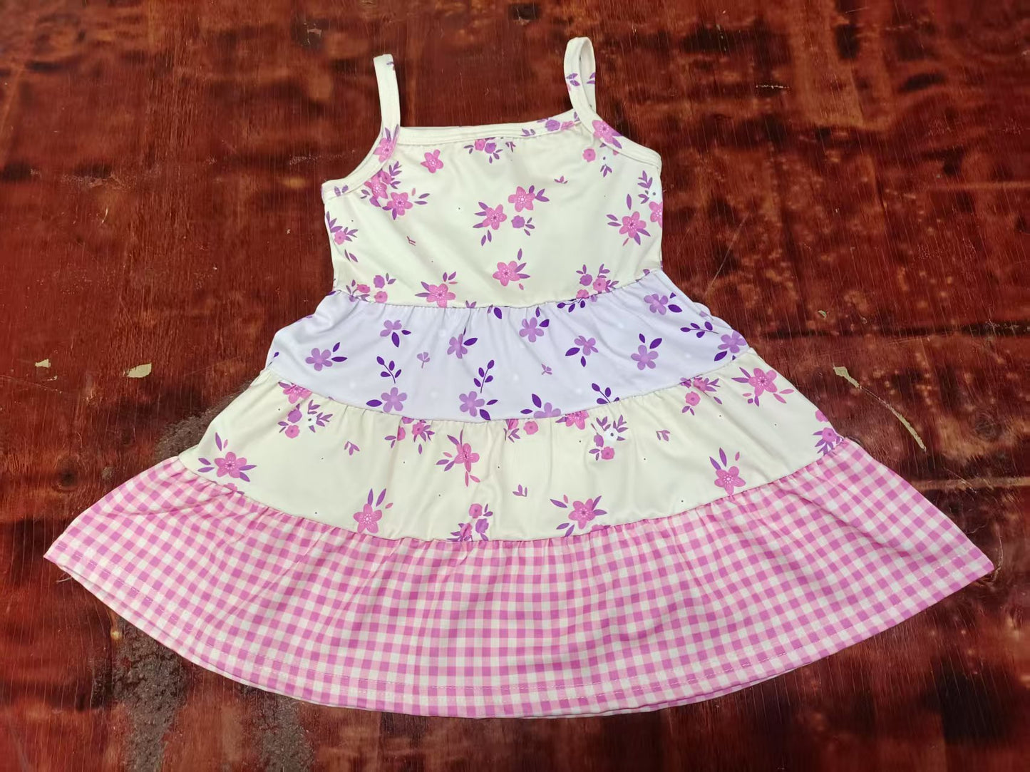 Custom moq 3 eta 6-7weeks baby girl clothes floral suspender dress-25.5.10