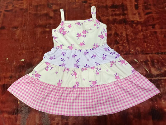 Custom moq 3 eta 6-7weeks baby girl clothes floral suspender dress-25.5.10