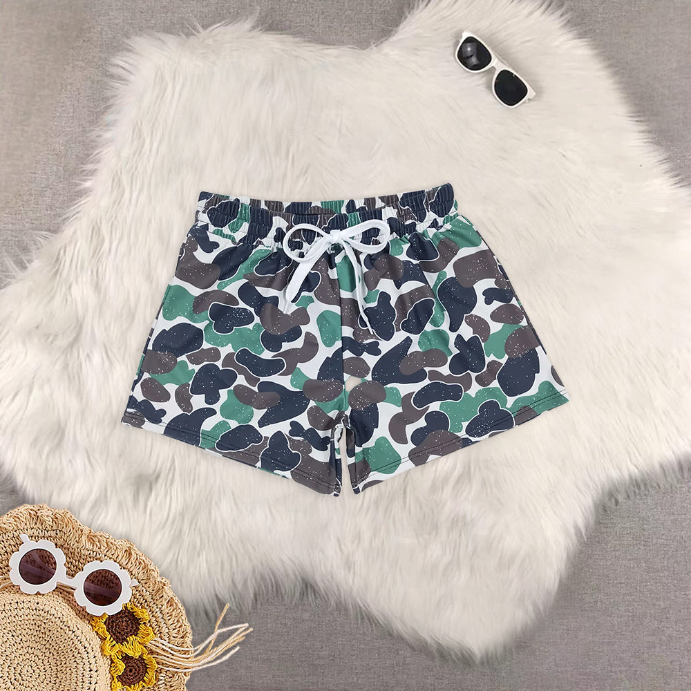 RTS NO MOQ baby boy clothes camouflage duck summer swim trunks
