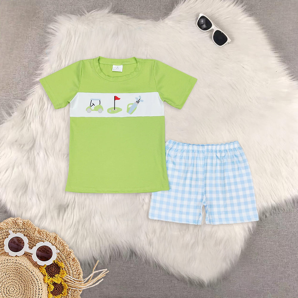 RTS NO MOQ baby girls Clothes short sleeve shorts Sets rompers dress