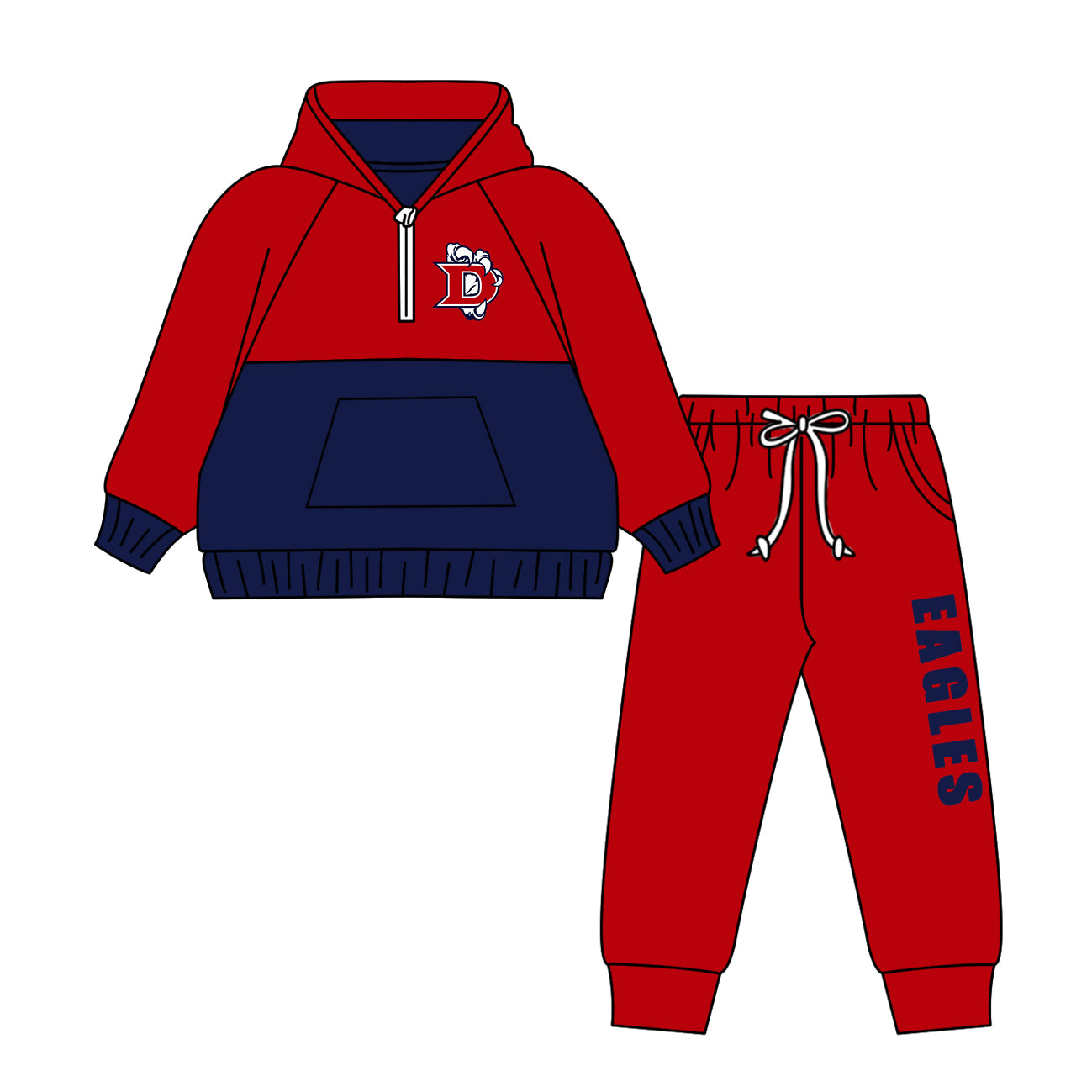 Custom moq 5 mix size milk silk summer teams baby girls clothes bow red hooded long sleeve pants sets and boy sets and dress and hooded top and pant-25.8.16