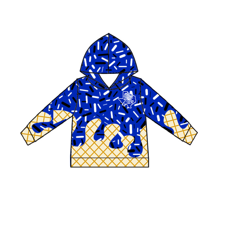 Custom moq 5 mix size milk silk baby girls clothes team blue hooded long sleeve tops and skirt and dress and shorts 1 and shorts 2-25.7.5