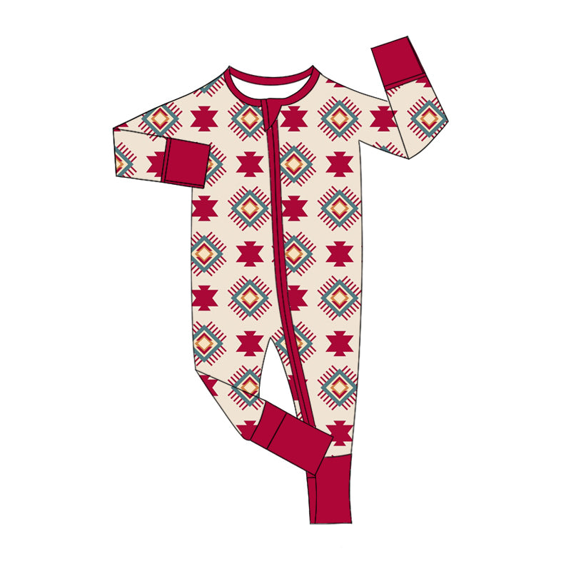 8.15 custom each style moq 5eta 4-6week Sibling Sister geometric red baby boys sets and rompers match family design
