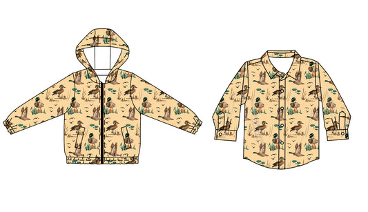 25.6.12 custom each style moq 5eta 4-6week Sibling Sister duck baby boy hooded long sleeve top 1 and top 2 match family design