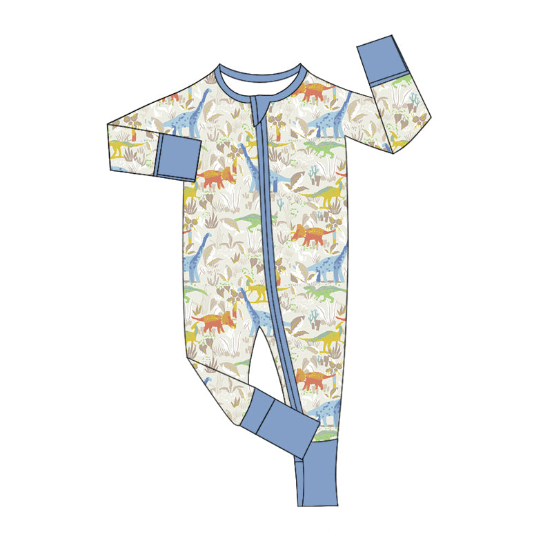 9.4 custom each style moq 5eta 4-6week Sibling Sister dinosaur baby boys sets and rompers match family design