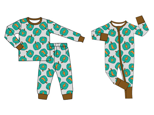 25.7.24 custom each style moq 5eta 4-6week Sibling Sister pumpkin baby boy long sleeve pants sets and rompers match family design