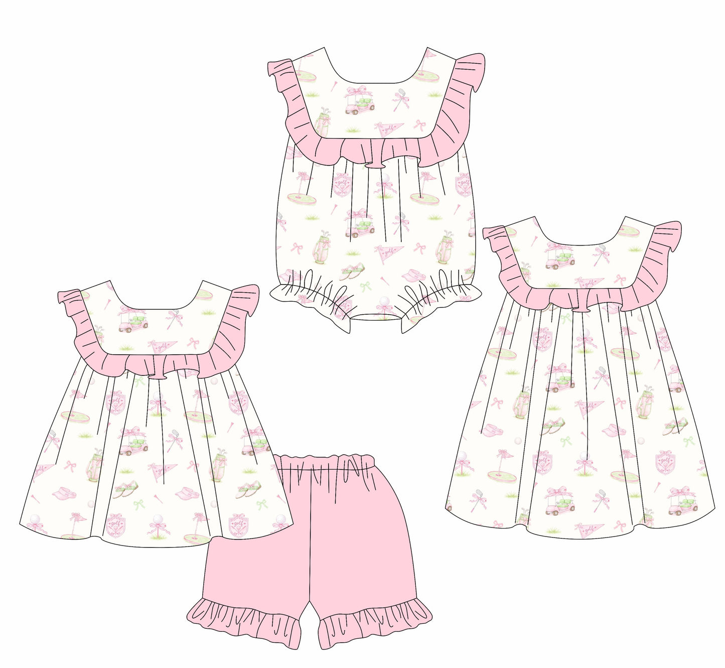 Custom moq 5 mix size Pink  Print Baby Girls Romper Dress Sleeveless Cute Toddler Outfit for Summer