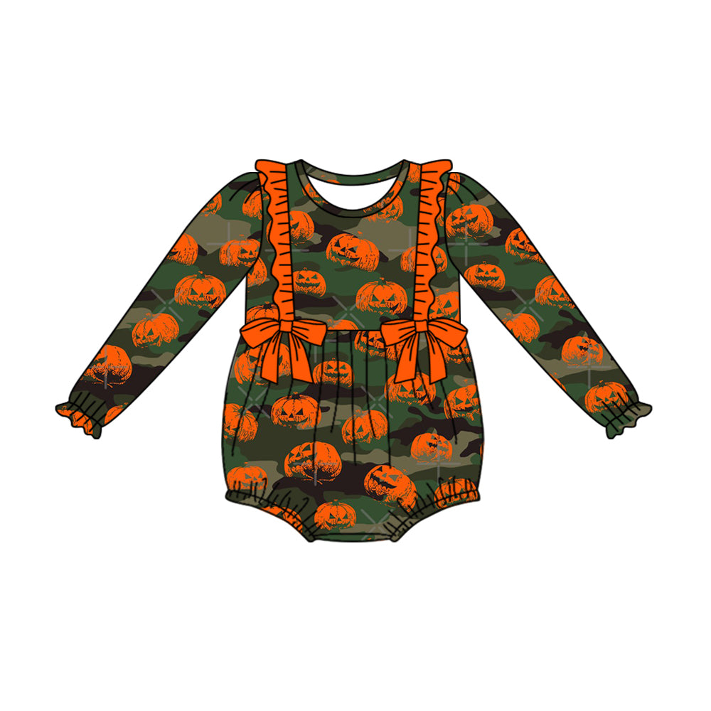 6.4 custom each style moq 5eta 4-6week Sibling Sister pumpkin orange baby girls outfits and dress and baby romper match family design