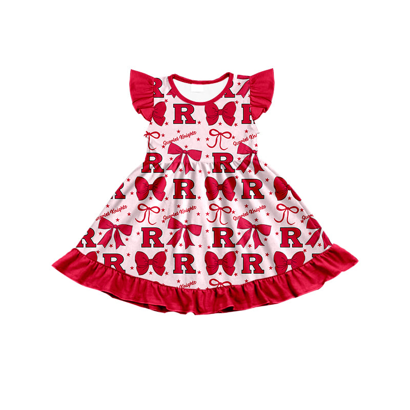 Custom moq 5 mix size milk silk summer teams baby girls clothes team bow red sleeveless skirts sets and dress 1 and dress 2 and dress 3-25.6.27