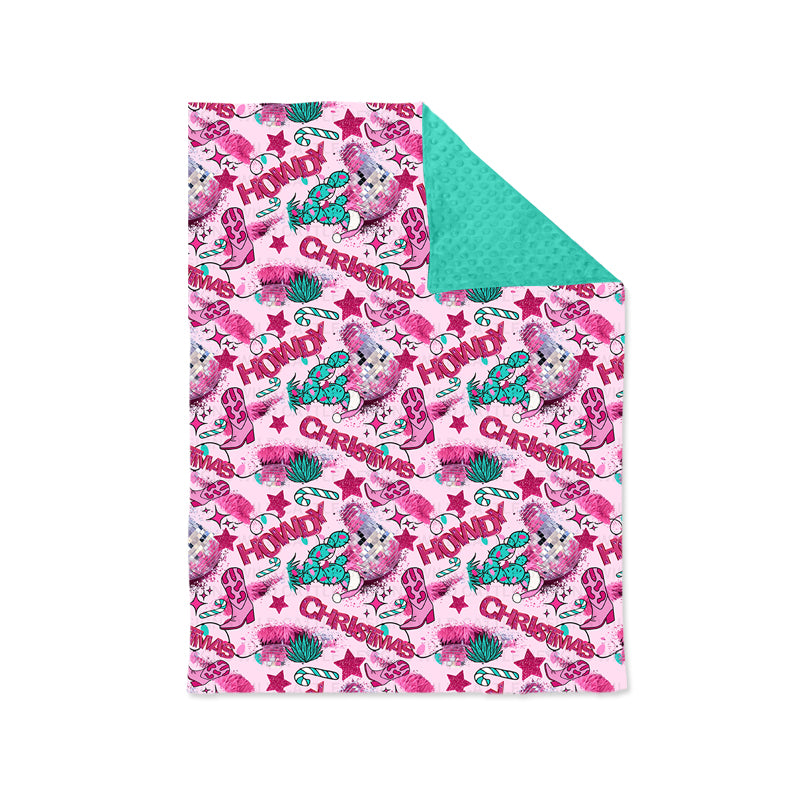 6.22 custom each style moq 5 eta 4-6week Christmas pink blanket design