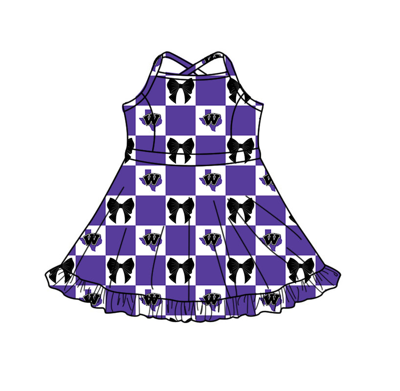 Custom moq 5 mix size milk silk summer teams Baby Girl Purple Sleeveless Top Skirts Set Dress And Shorts Yoga Checked Outfit Boy's Checked Short-Sleeved Polo Shirt And Romper