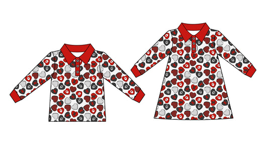 25.9.6 custom each style moq 5 eta 4-6week Sibling Sisters love baby girl long sleeve dress and top match family design