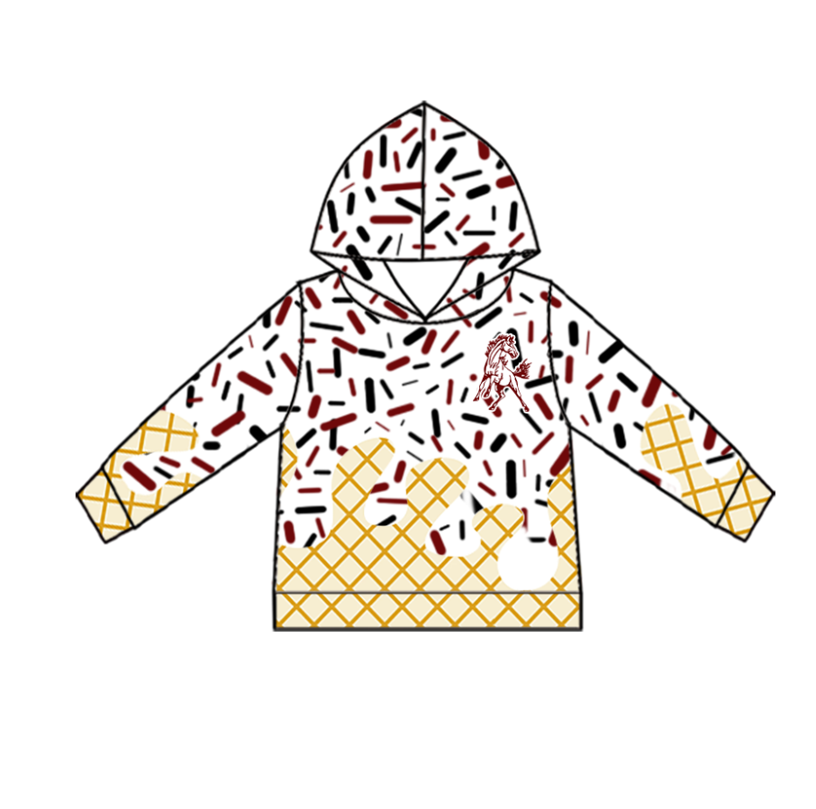 Custom moq 5 mix size milk silk baby girls clothes team bow brick red hooded long sleeve tops and shorts and jacket-25.7.22
