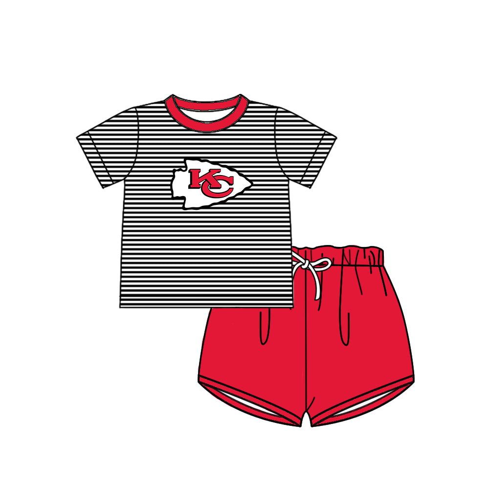 Custom moq 5 mix size milk silk summer teams baby girl boys clothes red short sleeve shorts sets 2 and pants sets and rompers 2 series