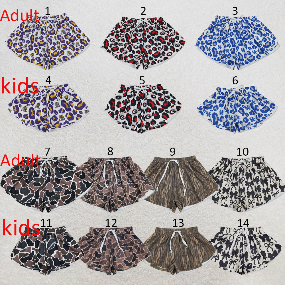 RTS NO MOQ Sibling yoga fabric Mom And Me Butterfly Printed Active Yoga Shorts Summer Bottoms