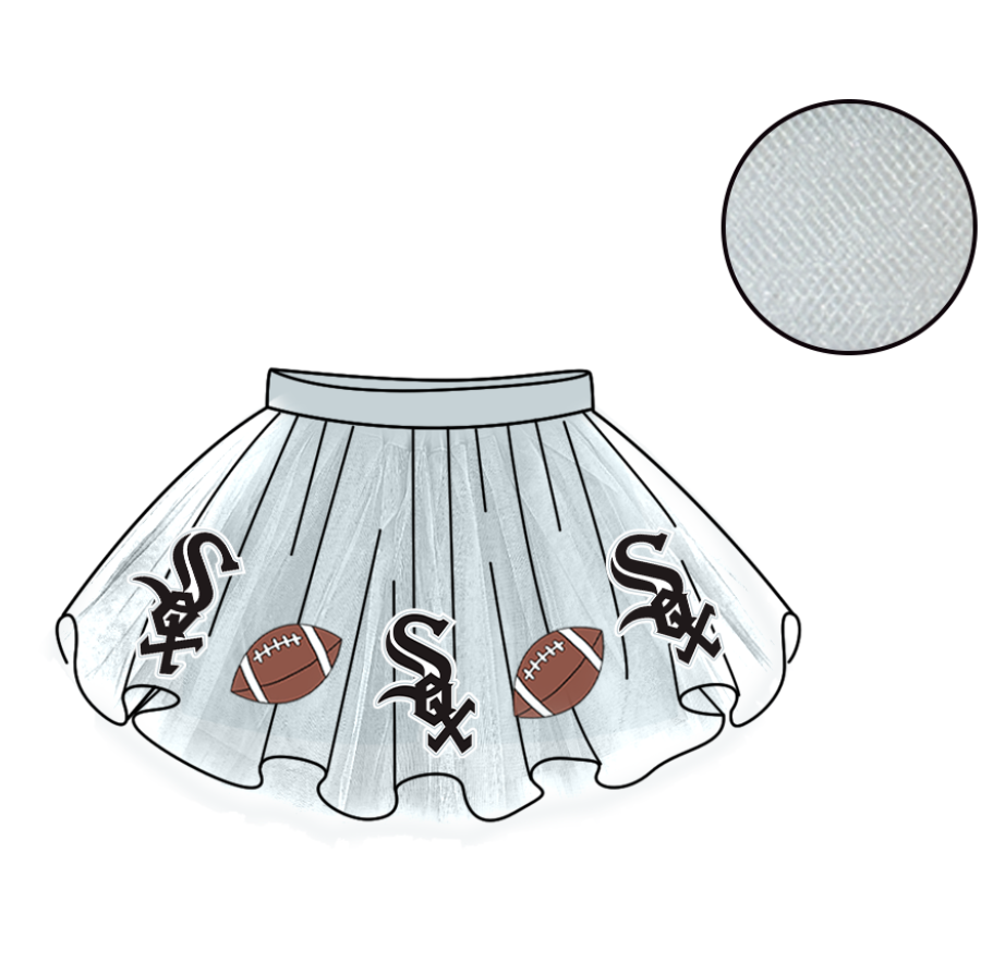 Custom moq 5 mix size milk silk summer teams Baby Girl's Mesh Skirt Summer Outfit Team Clothing