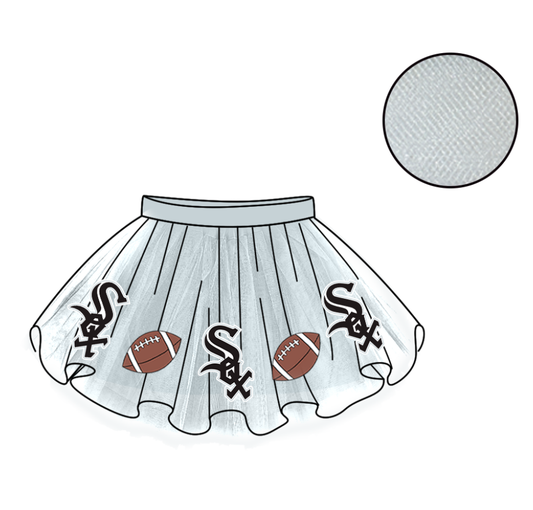 Custom moq 5 mix size milk silk summer teams Baby Girl's Mesh Skirt Summer Outfit Team Clothing