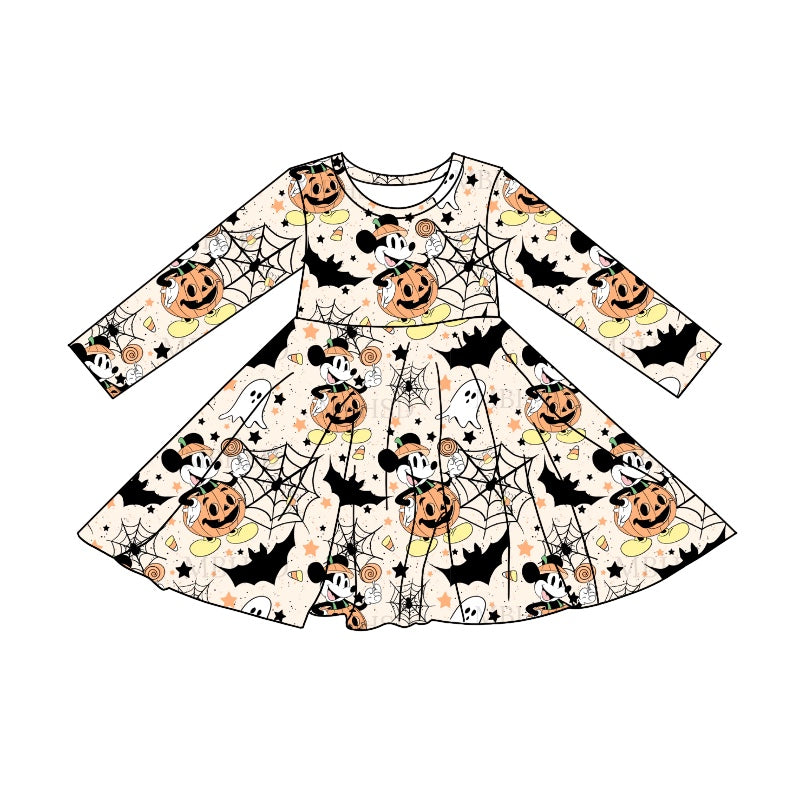 6.12 custom each style moq 5eta 4-6week baby girls clothes pumpkin orange long sleeve girls dress