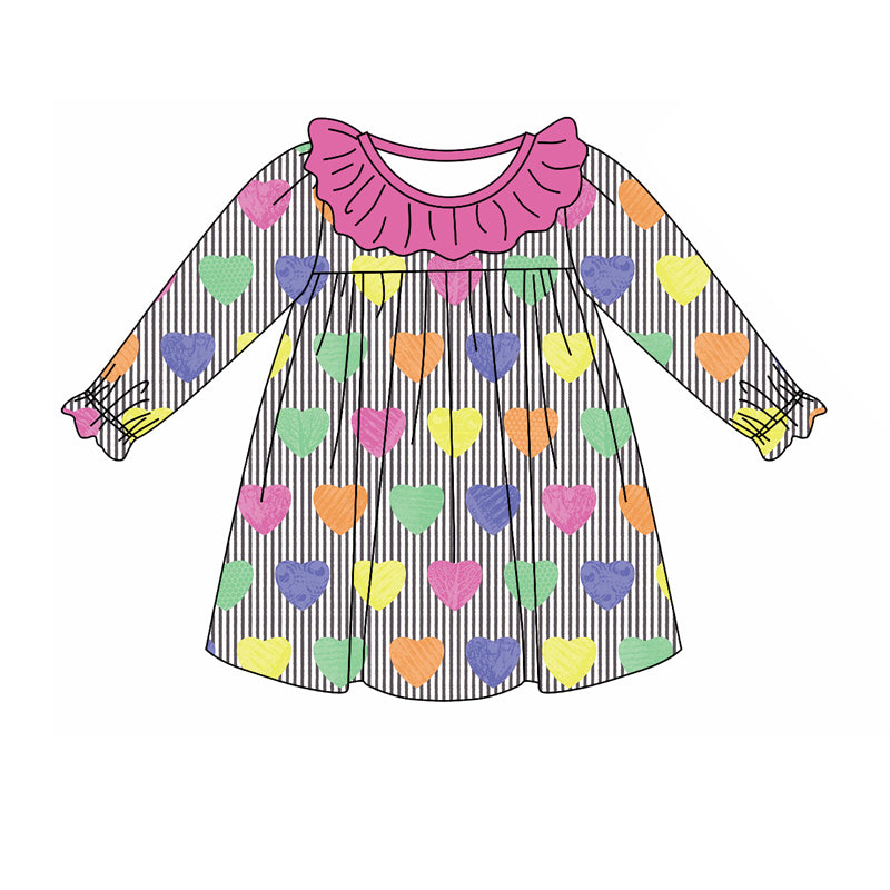 9.18 custom each style moq 5eta 4-6week Sibling Sister love purple baby girl sets and dress and rompers match family design