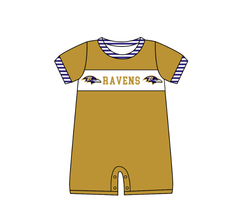 Custom moq 5 mix size milk silk summer teams baby girl boys clothes brownish-yellow short sleeve shorts sets 2  and dress and rompers 2 series