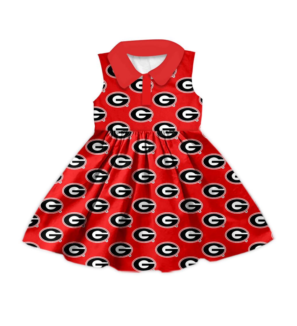 Custom moq 5 mix size milk silk summer teams baby girls clothes team red sleeveless skirts sets and dress and short sleeve top and long top-25.7.12（