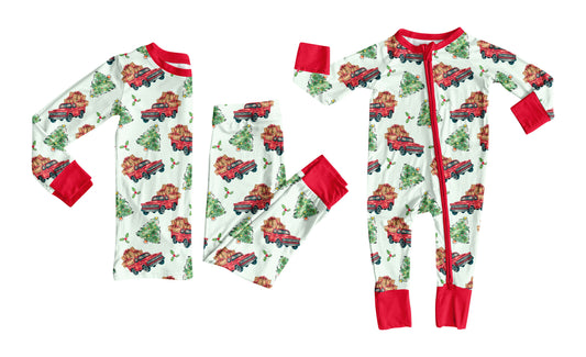 25.8.28 custom each style moq 5eta 4-6week Sibling Sisters Christmas trees baby boy clothes long sleeve pants sets and romper match family design