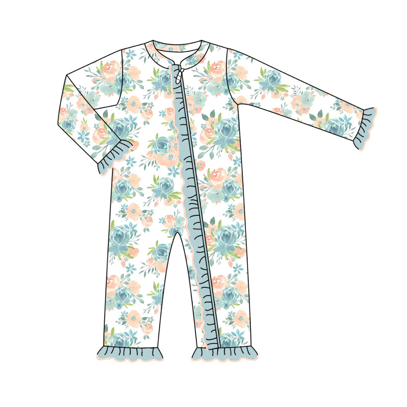 7.31 custom each style moq 5eta 4-6week Sibling Sister floral baby girls sets and dress and rompers match family design