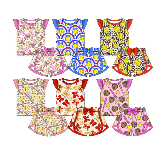25.12.18 custom each style moq 5 eta 6-8week Sibling Sisters baby girl clothes short sleeve shorts sets 6 match family design