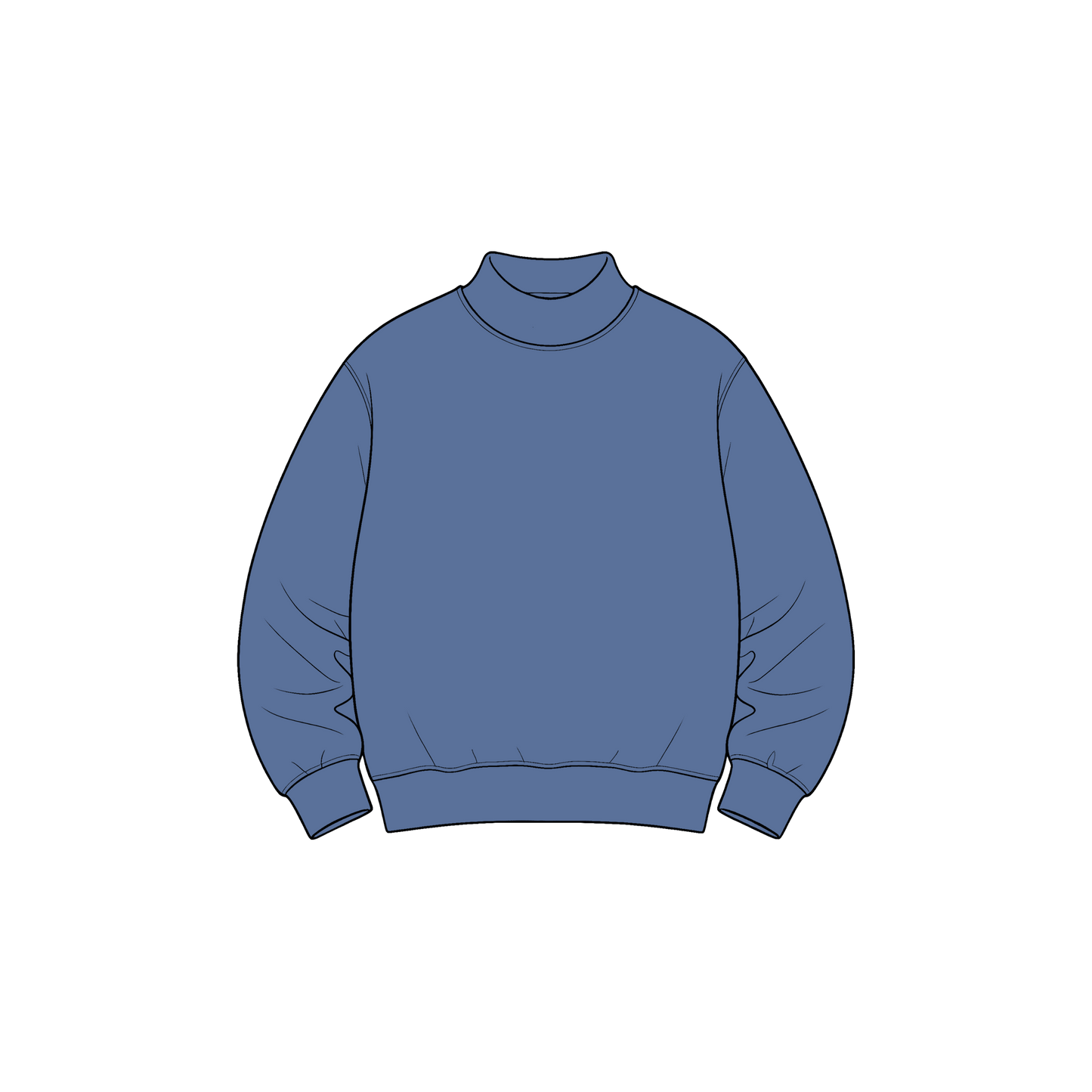 custom moq 5 mix size High Neck Baby Kids Solid Mock Neck Long Sleeve Pullover Sweatshirt Toddler Boys Girls Fall Casual Top