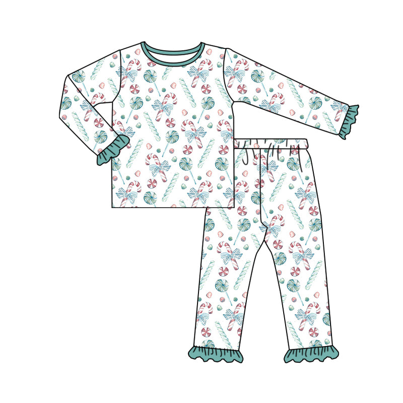 7.11 custom each style moq 5eta 4-6week Sibling Sister Christmas green baby boys sets and rompers match family design