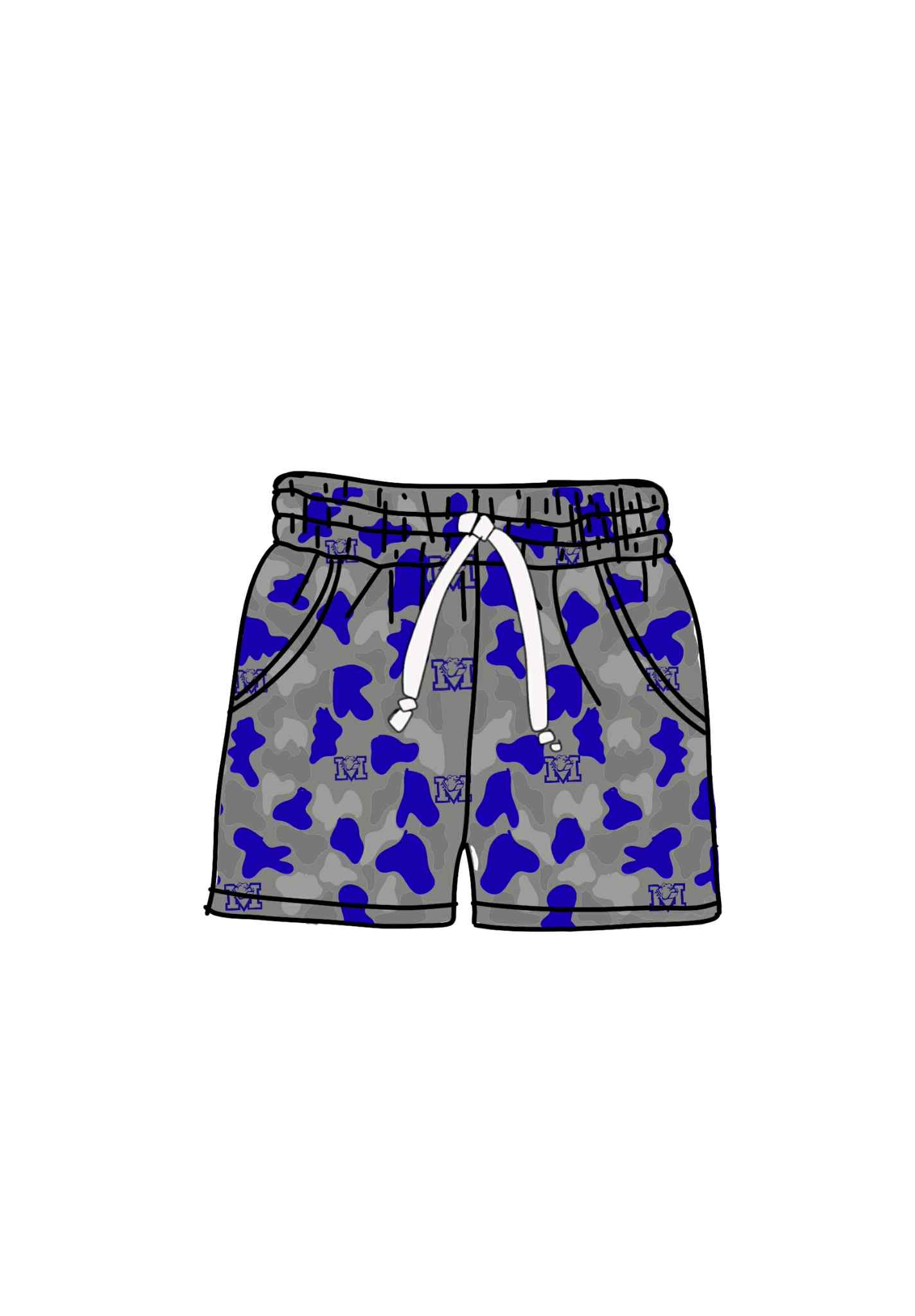 Custom moq 5 mix size baby girl clothes Camouflage Boy Summer Shorts