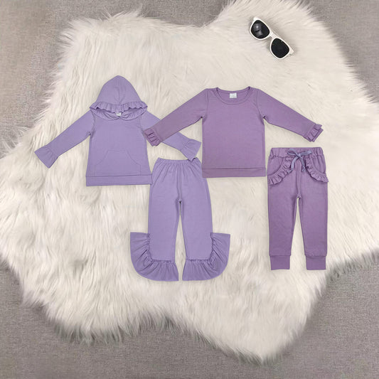 RTS NO MOQ Sibling Baby Girls clothes Long Sleeve Pants Sets