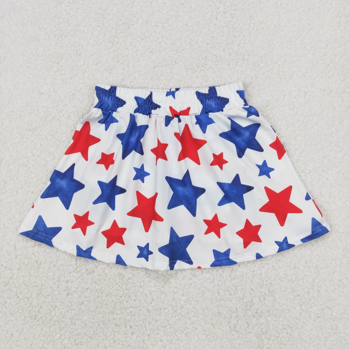 RTS NO MOQ GLK0055 National Day red and blue star white pants skirt