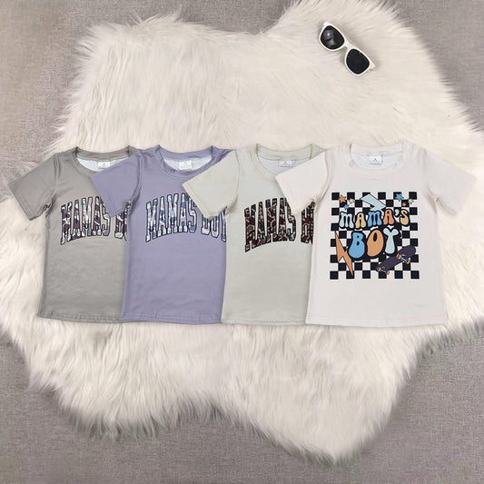 RTS NO MOQ Baby Boys Clothes MAMA BOY Short Sleeve tops