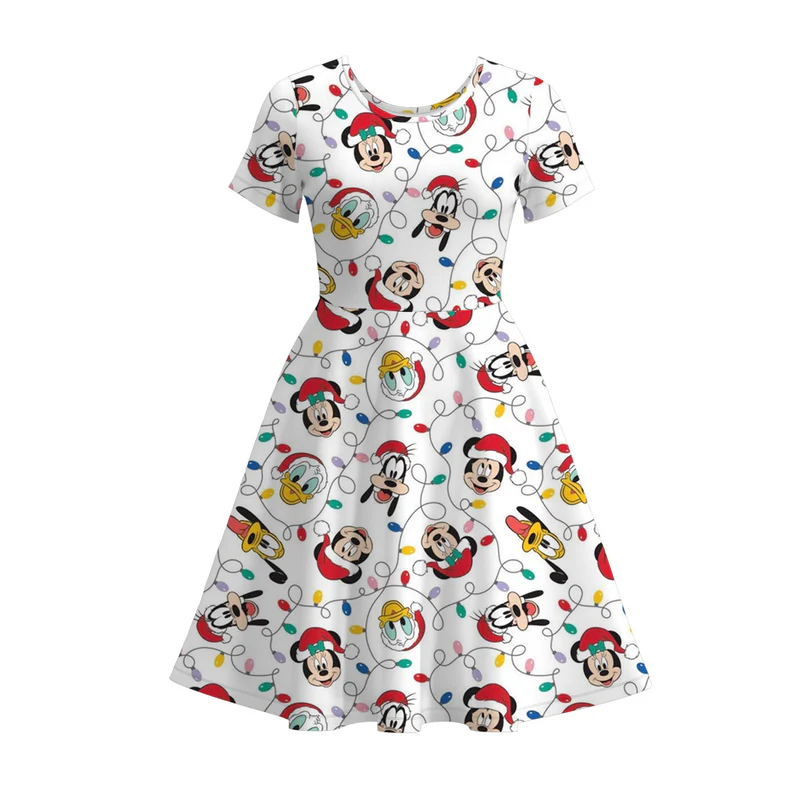 Custom moq 5 each style eta 6-7weeks Christmas baby girl short sleeve dress and long sleeve pants sets and shorts sets and top 1 and top 2 and adult dress-25.7.21