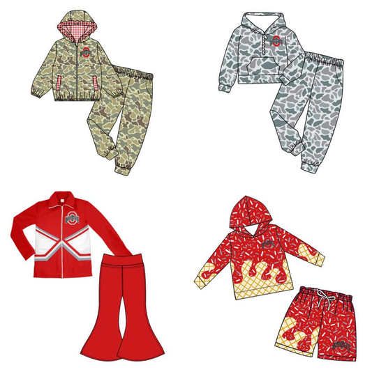 Custom moq 5 mix size milk silk summer teams baby girls clothes camouflage hooded long sleeve pants sets 2 and girl sets and tops shorts sets-25.9.9
